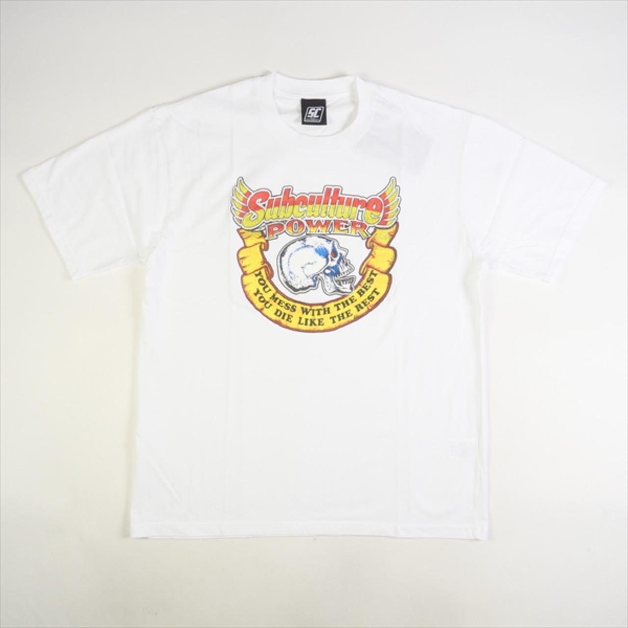 Size【2】 SubCulture サブカルチャー POWER SKULL T-SHIRT WHITE T 