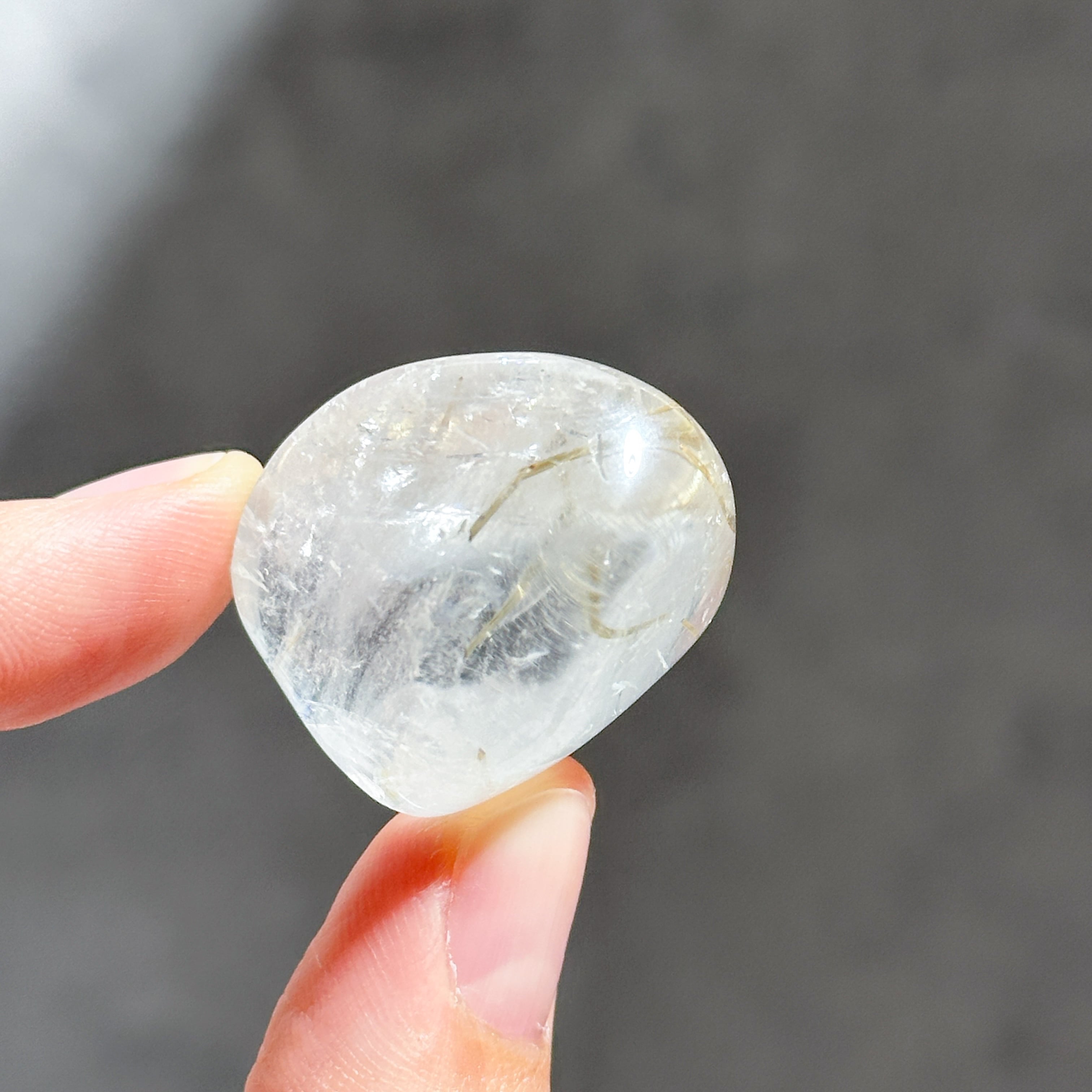 ルチルインクォーツ タンブル64◇ Rutile in Quartz◇天然石・鉱物