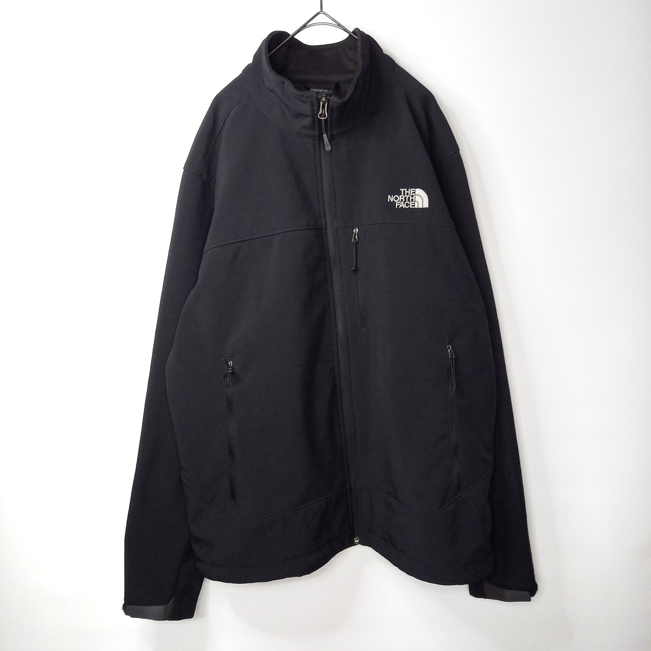 ノースフェイス　ソフトシェル　ジャケット　フリース　裏起毛　シンチラ　刺繍ロゴ