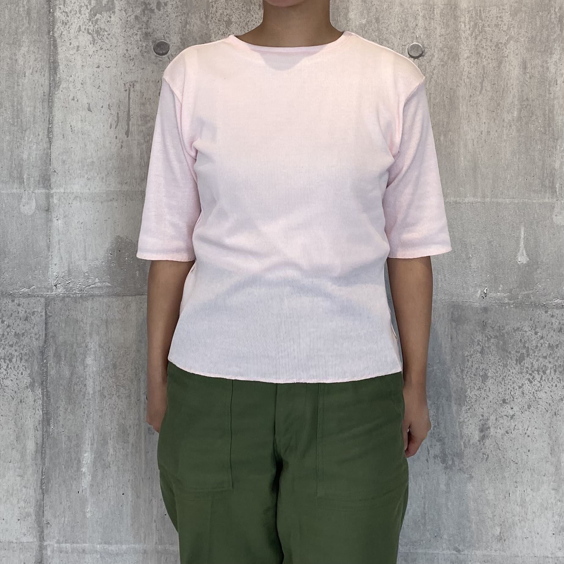 MEYAME】ソフトリブハーフスリーブTシャツ SOFT RIB HALF-SLEEVE TEE