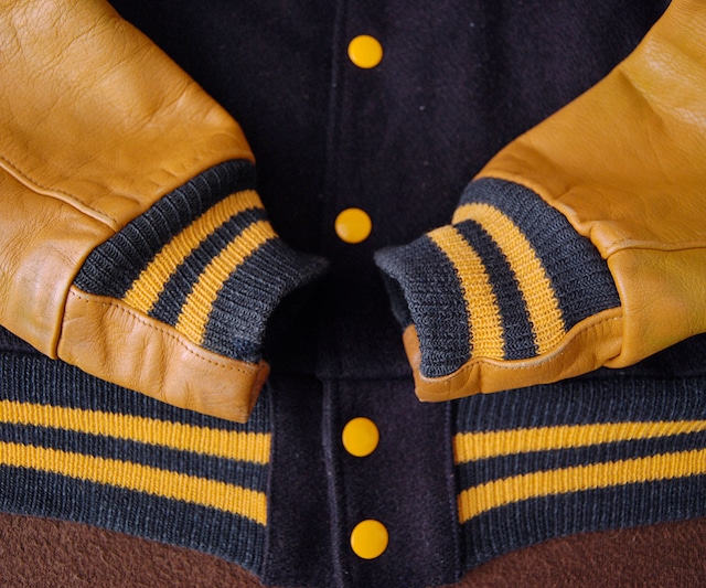 80s GOLDEN BEAR VARSITY JACKET M