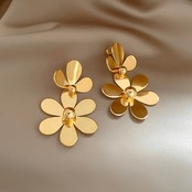 フラワー ドロップ ピアス  90036