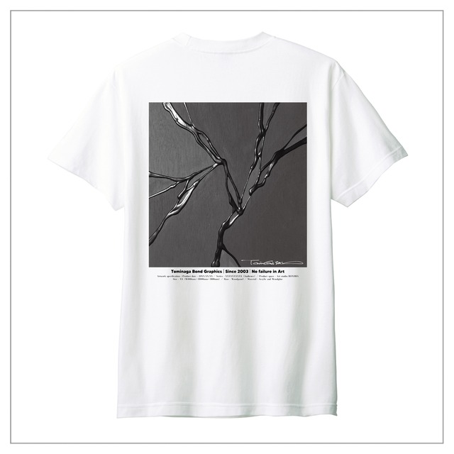 原画印刷 | Tシャツ（半袖）#011 | 背面に作品プリント | 白ベース