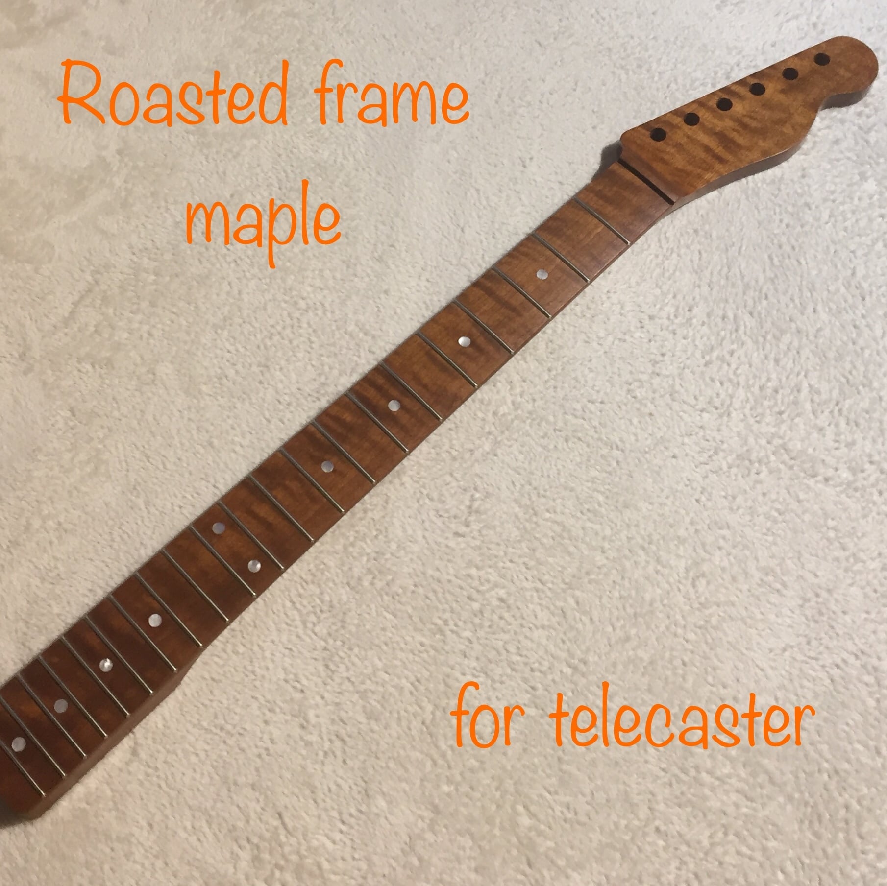 テレキャスター　レフティ　ギター　ネック　125  ローズ　ネイチャーカラー