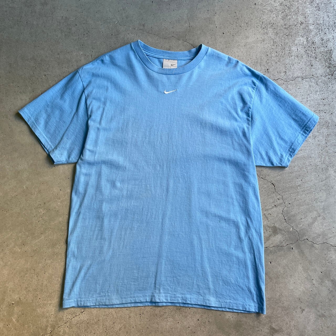 00年代 NIKE ナイキ ワンポイント センターロゴ 刺繍 Tシャツ メンズL