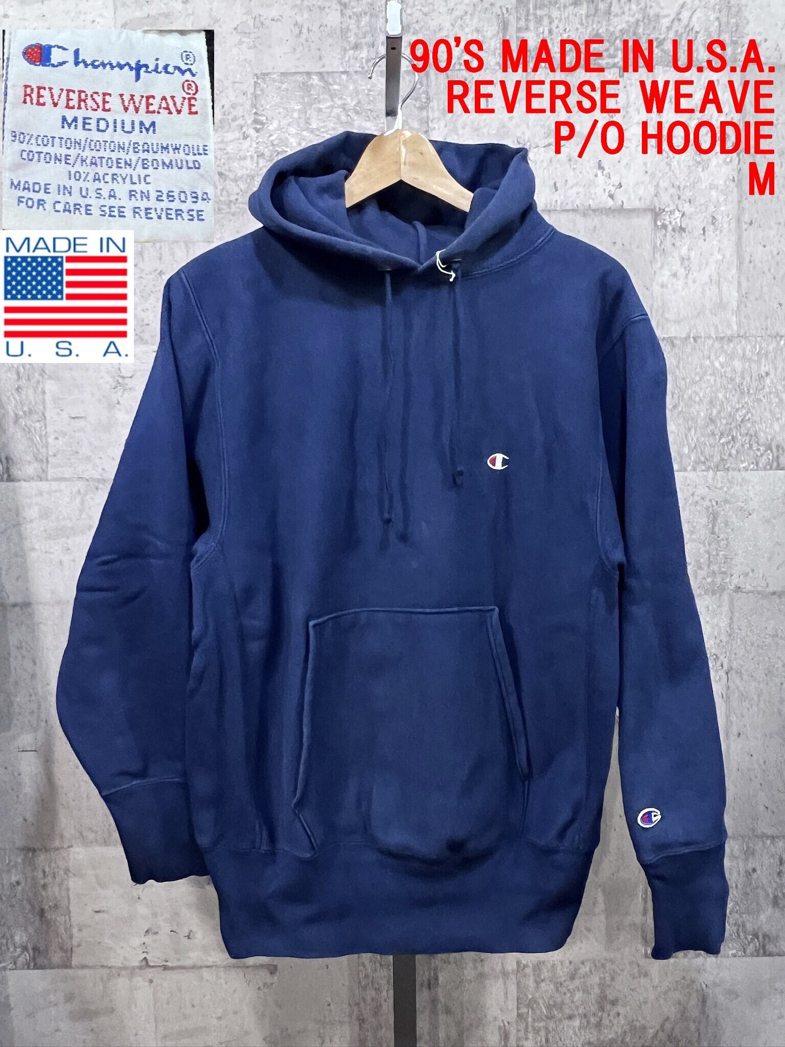 90'S USA製 チャンピオン リバースウィーブ プルオーバー パーカー M