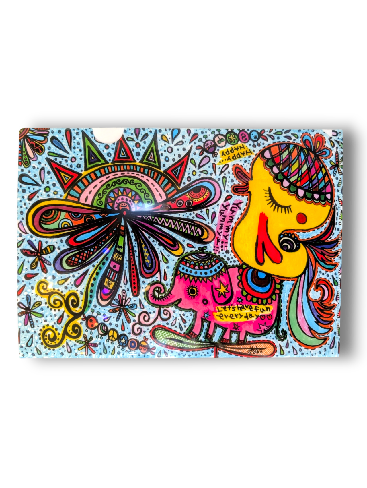 pipiクリアファイル A4サイズ  とりちゃんとぞうさん