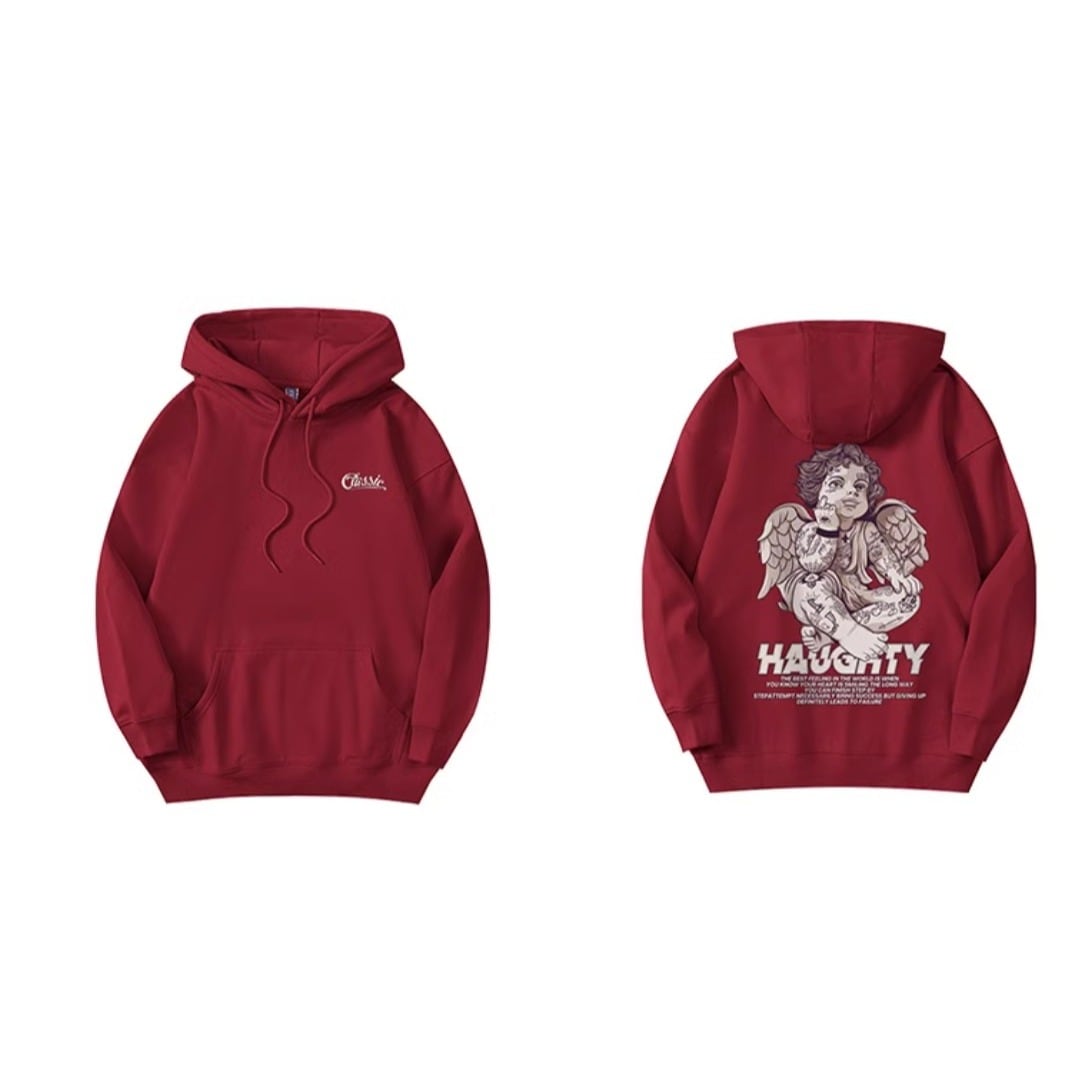 タトゥーエンジェルバックデザインパーカー 4colors 00767 | modeluxia