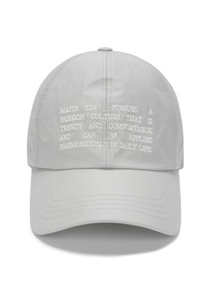 [MATIN KIM] CRISP HERITAGE BALL CAP IN LIGHT GREY
