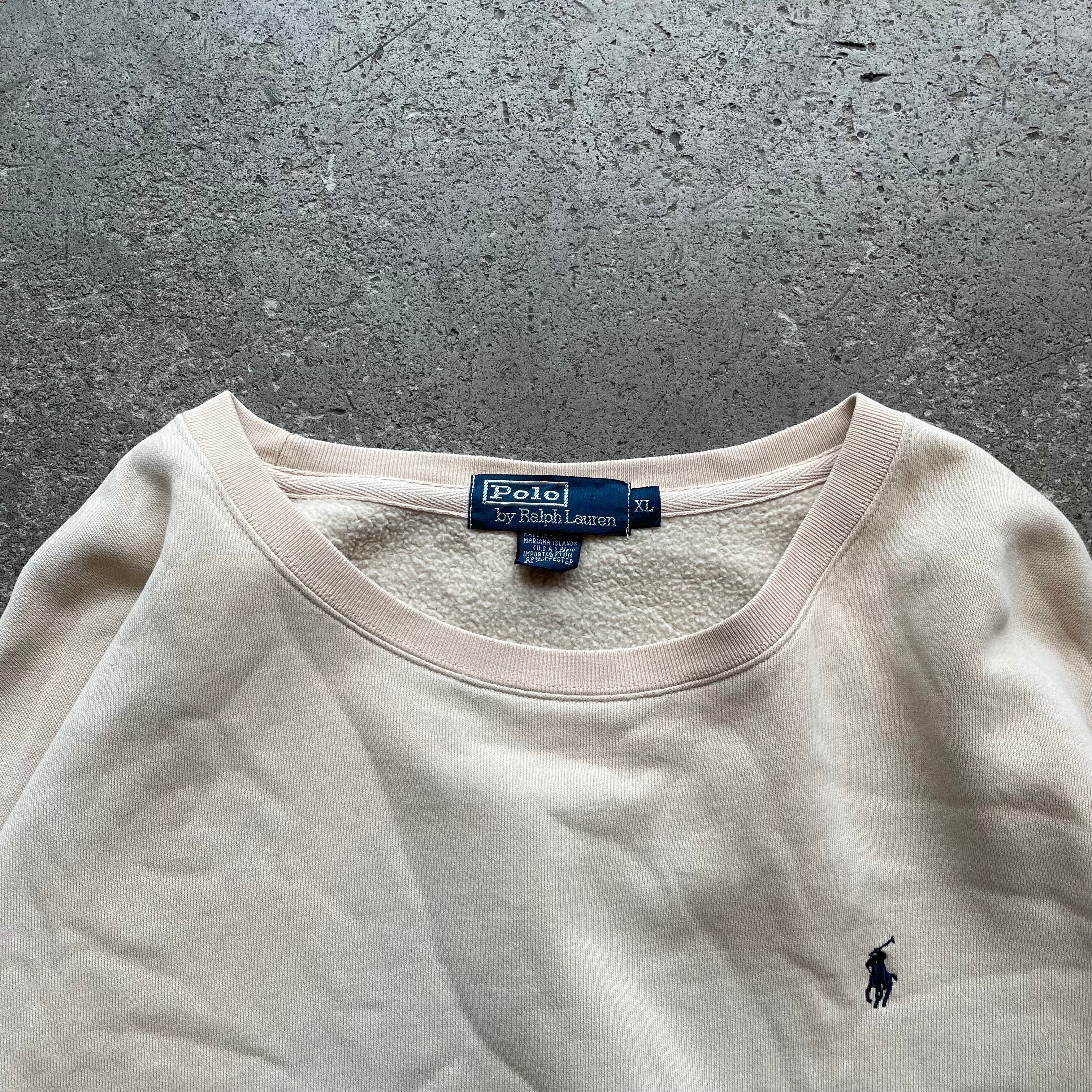 90s Polo Ralph Lauren クルーネックスウェット XL 北マリアナ諸島製