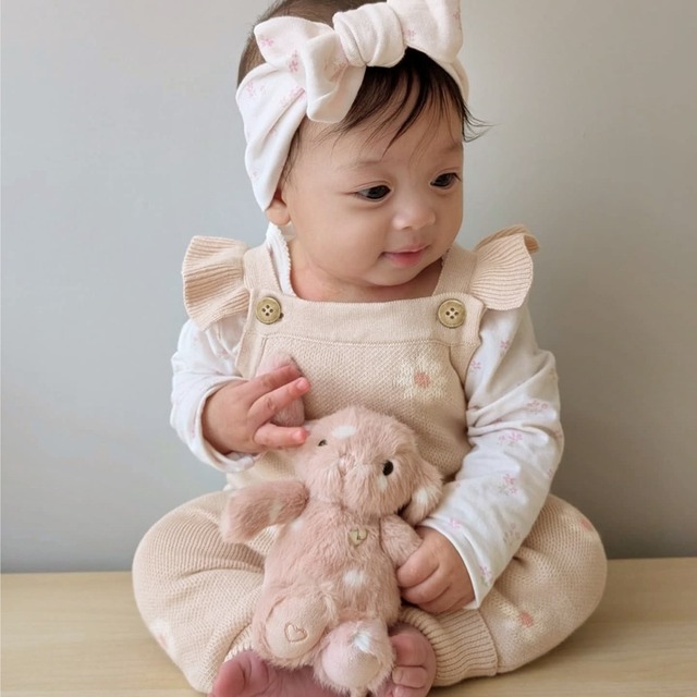 【BABY】韓国風　花柄サロペット