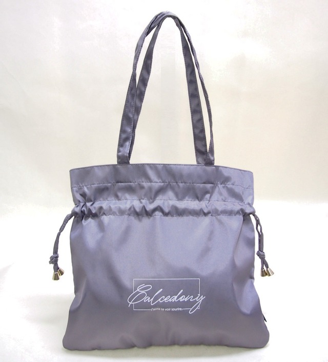 抗菌撥水素材使用 フラット＆巾着風２WAYで使える大きめトート 裏地は抗菌・防臭素材使用 軽量 B4サイズOK