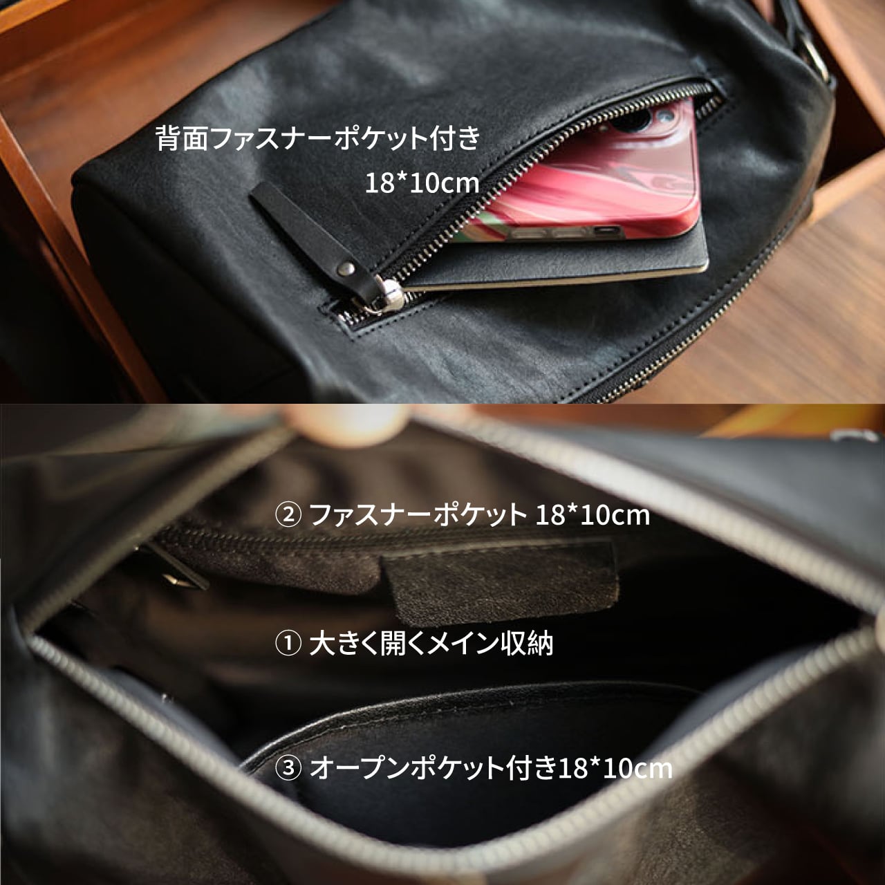 BASIC AGAIN 802 ショルダーバッグ メンズ 本革 牛革 ボックス型