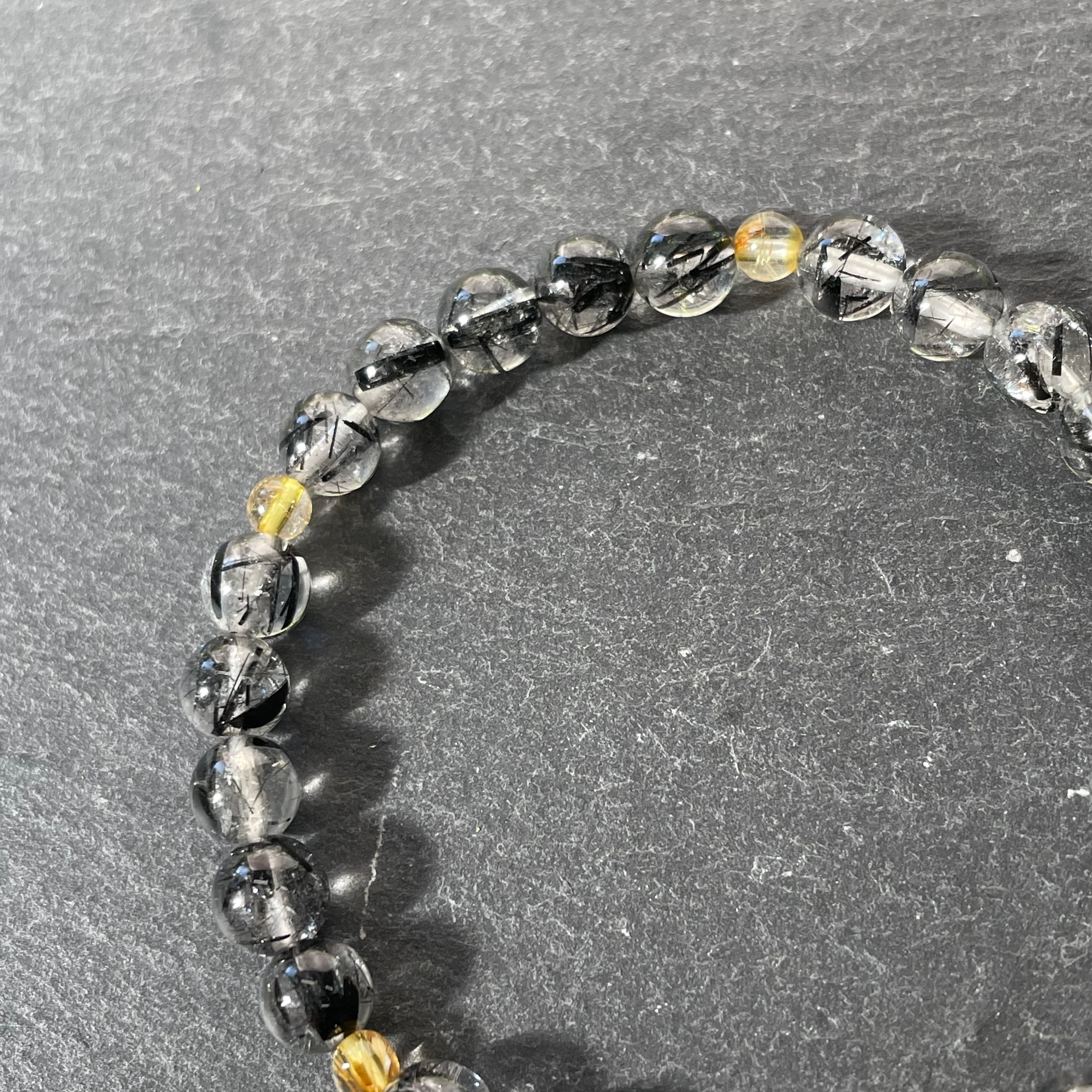 【極美品】トルマリンルチル 丸玉 天然石 トルマリンインクォーツ× ルチルクォーツ 6mm 天然石 | GAMAMA STONE