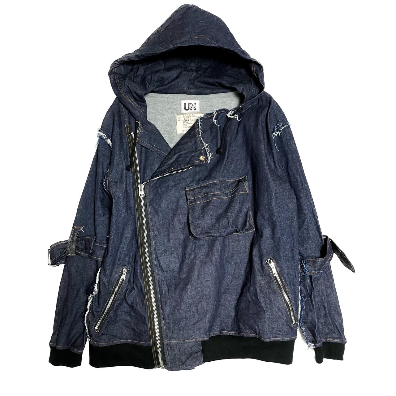 UNFINISHED ボンテージライダースパーカー岡山デニム2023012