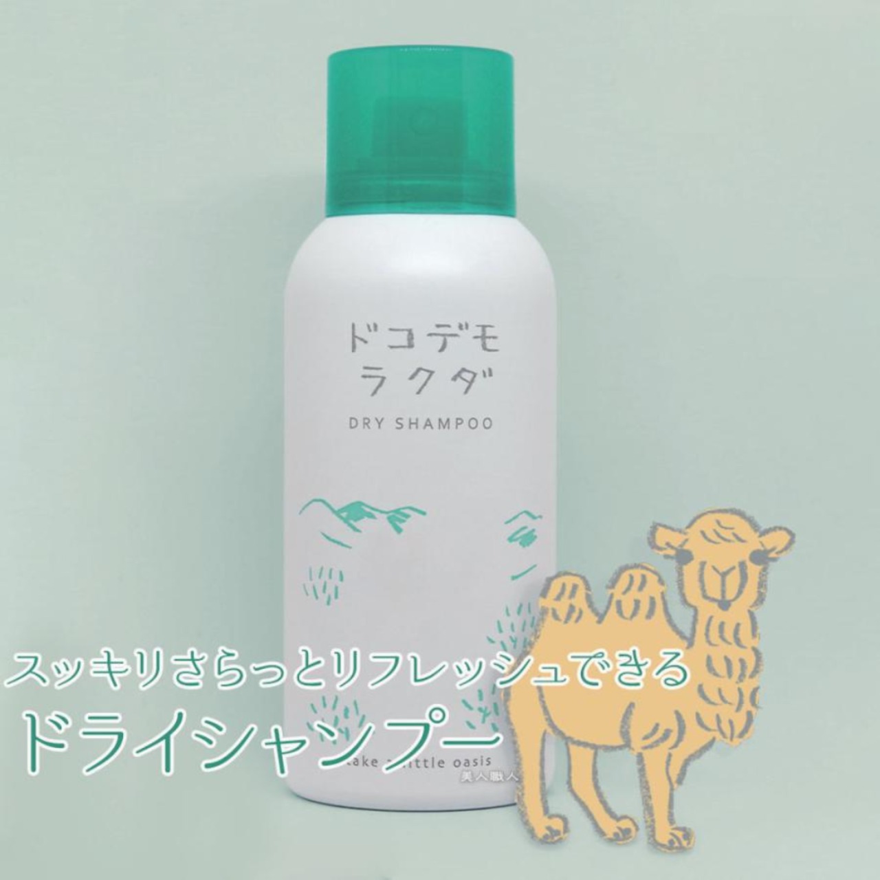人毛ウィッグのお手入れに!ドライシャンプー ドコデモラクダ 80g (アモロス AMOROUS)