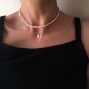 イニシャル　シルバーネックレス［SRN013］