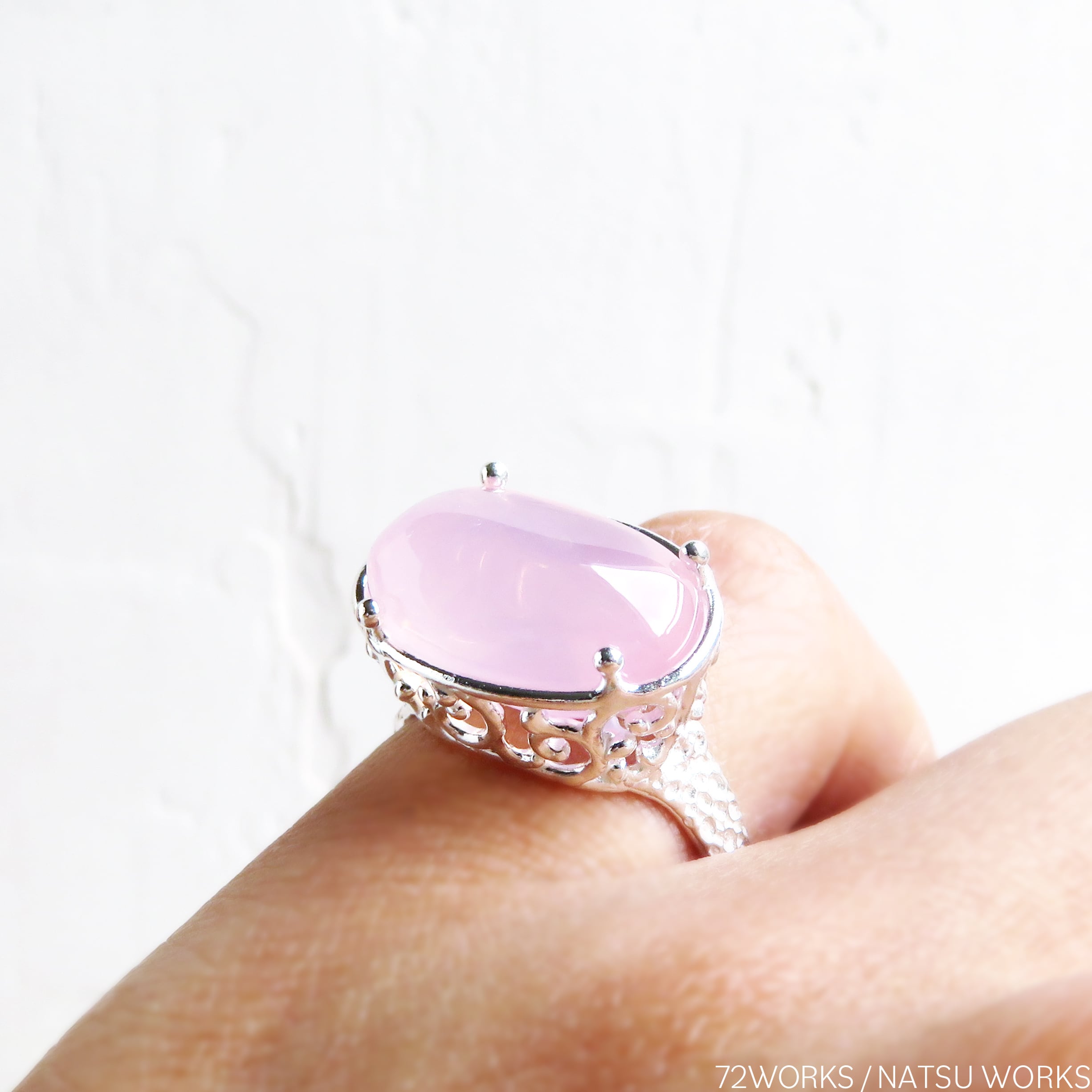 rose quartz ring / silver ローズクォーツshushujojo