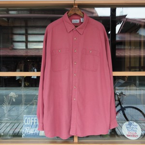 90's L.L.Bean "COOL WEAVE" L/S Shirt L Salmon Pink エルエルビーン 長袖シャツ