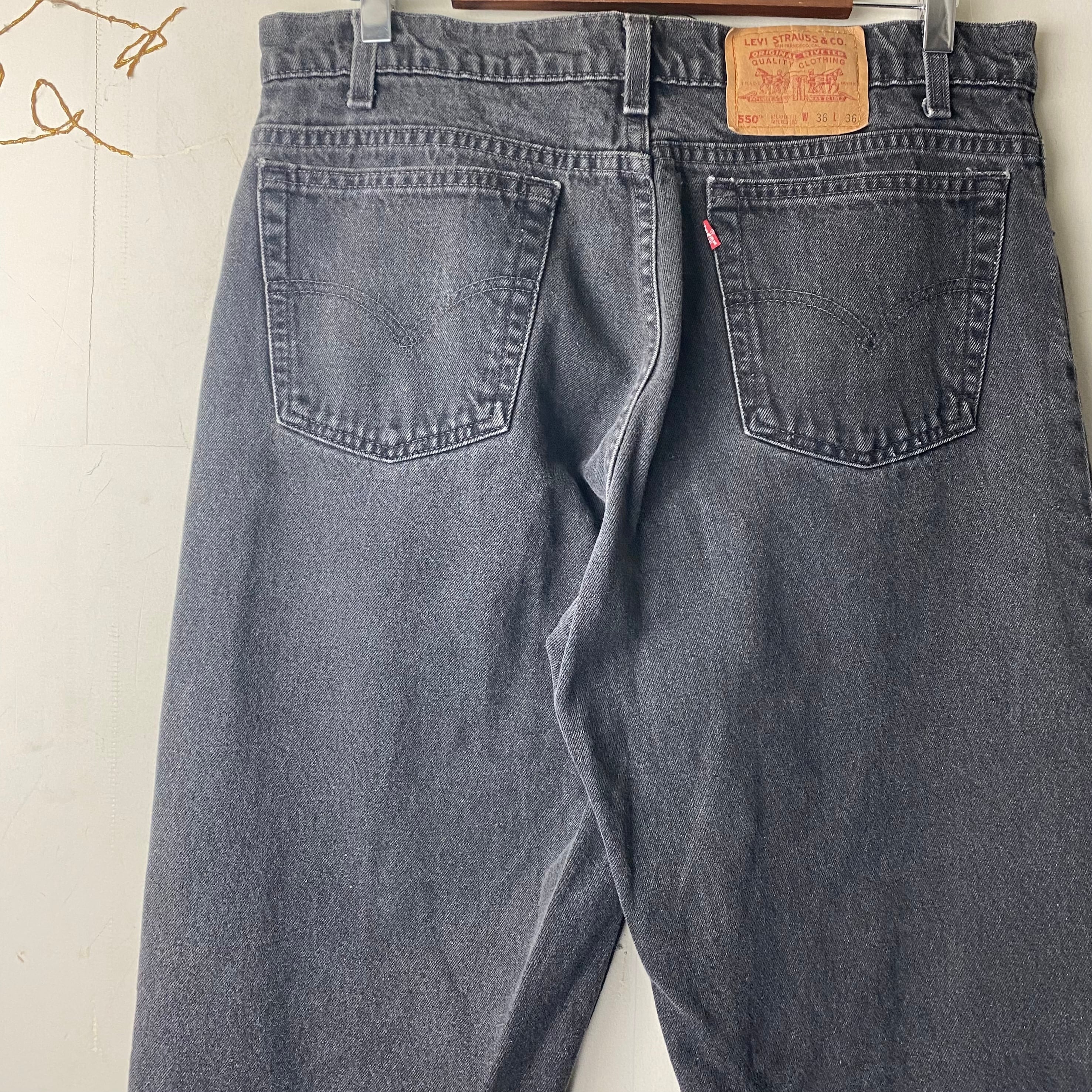 LEVI'S 550 black denim pants made in USA (W36 L36) | NOIR ONLINE LEVI'S 550 black denim pants made in USA (W36 L36) | NOIR ONLINE