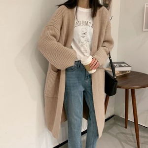 ニット ロングカーディガン レディース 秋冬 韓国 トッパー カーディガン 長袖 きれいめ シンプル 防寒 保温 アウター おしゃれ 大人 カジュアル 通勤 通学 羽織り 大人可愛い 大人女子