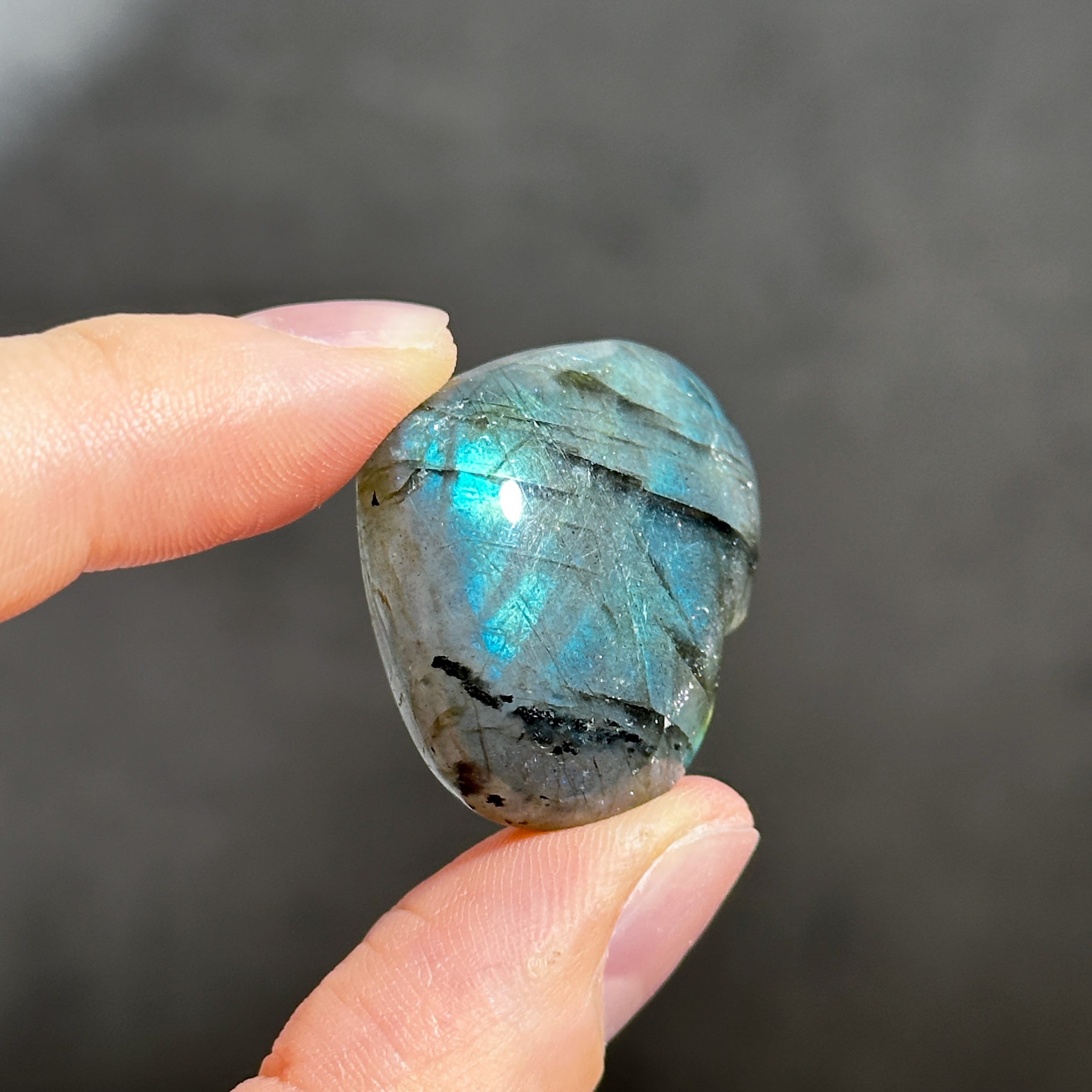 ラブラドライト ハート 77◇ Labradorite ◇天然石・鉱物
