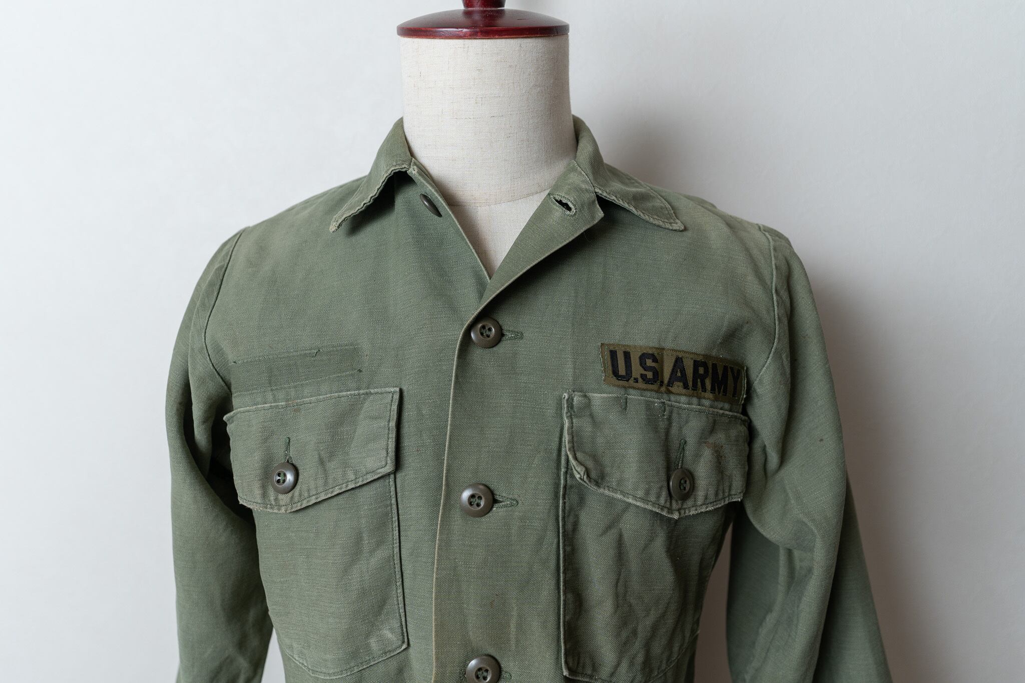 14 1/2】U.S.Army 70's OG-107 Utility Shirt Cotton100% 14 1/2】U.S.Army 70's OG-107 Utility Shirt Cotton100%