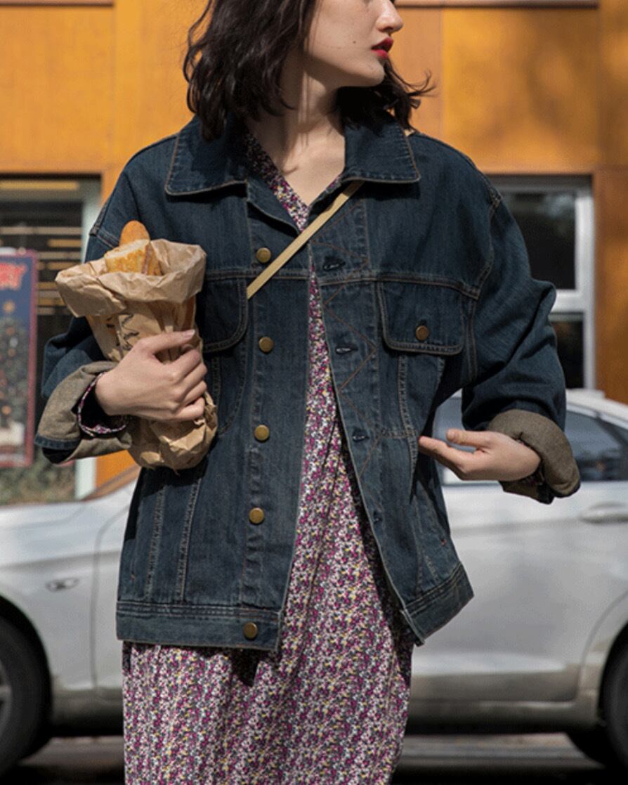 dia ゴールドボタン　ショート丈デニムジャケット dia ゴールドボタンショート丈デニムジャケット