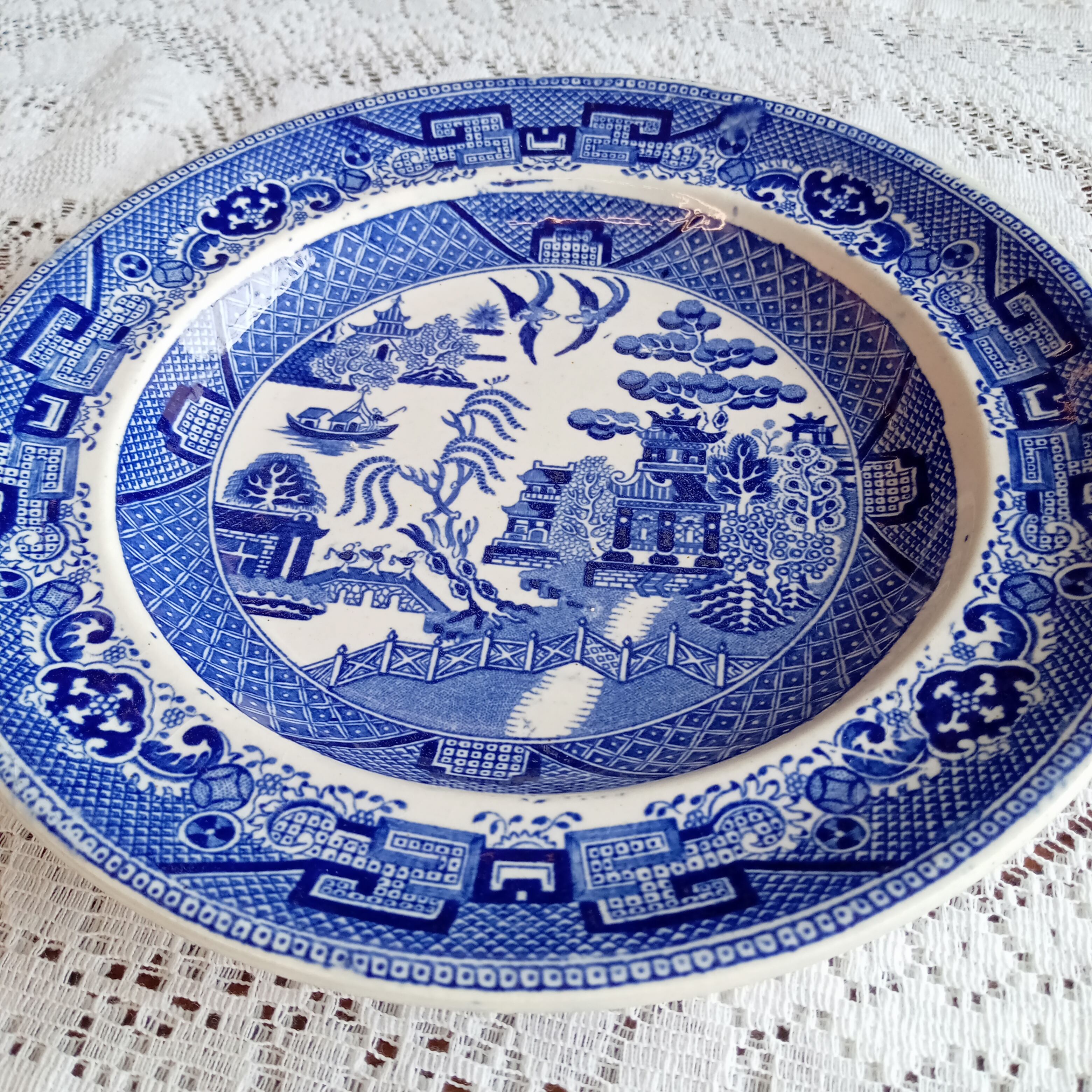 ブルーウィロー プレート ウィローパターン Willow pattern ブルー