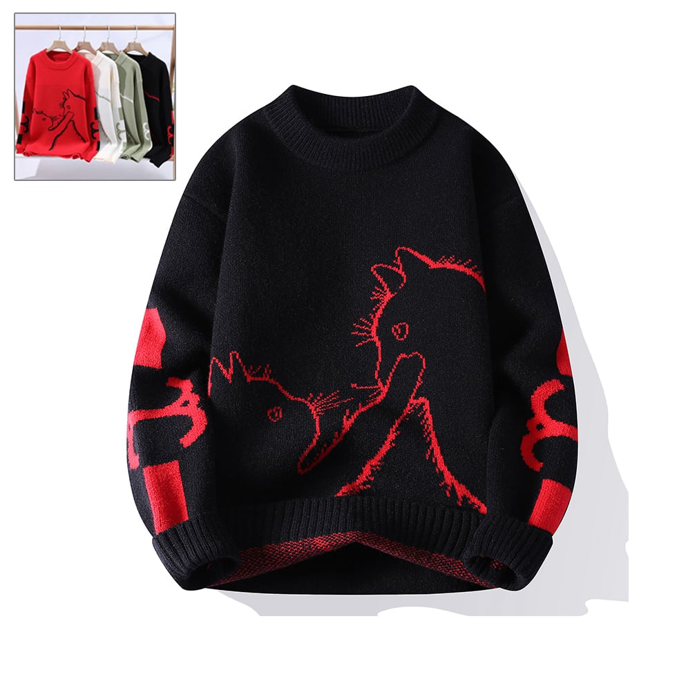 ZUOFEILIシリーズ】☆セーター☆ 4color ニットトップス 男女兼用