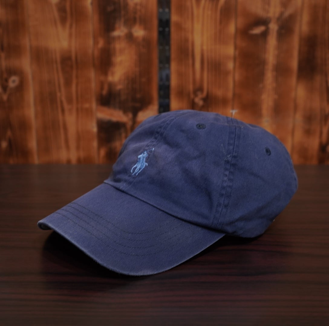 ralphlauren レザーベルト キャップ/ラルフローレン ネイビー