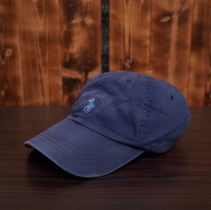 ralphlauren レザーベルト キャップ/ラルフローレン ネイビー