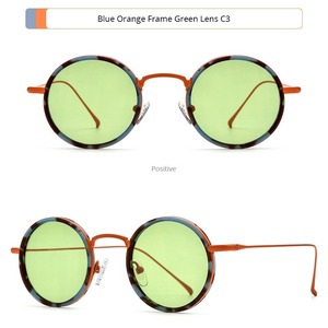Titanium Acetate Colorful Sunglasses -round- / チタン アセテート カラフル サングラス -ラウンド-