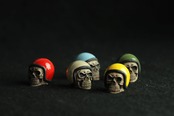 VINTAGE HELL'MET VALVE CAP /CT125ブラウン