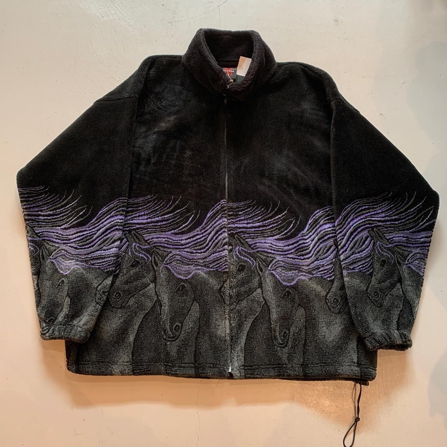 dead stock!! 90s MAZMANIA full-zip fleece jacket  
