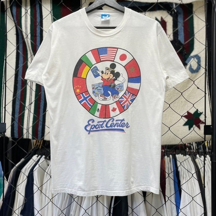 90s USA製 ディズニーワールド ミッキー キャラクター系 半袖Tシャツ