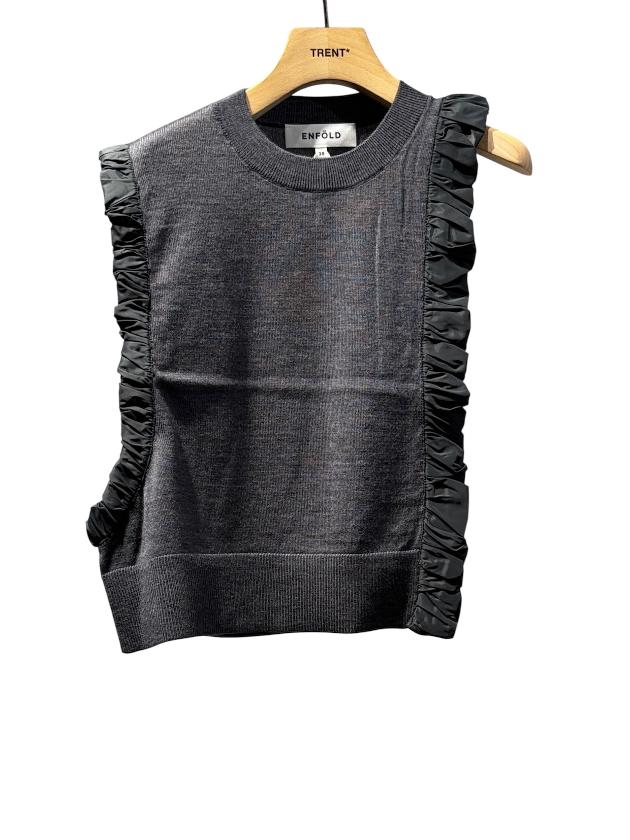 【25AW】ENFOLD エンフォルド /ASYMMETRY MINI VEST / ミニベスト - 5