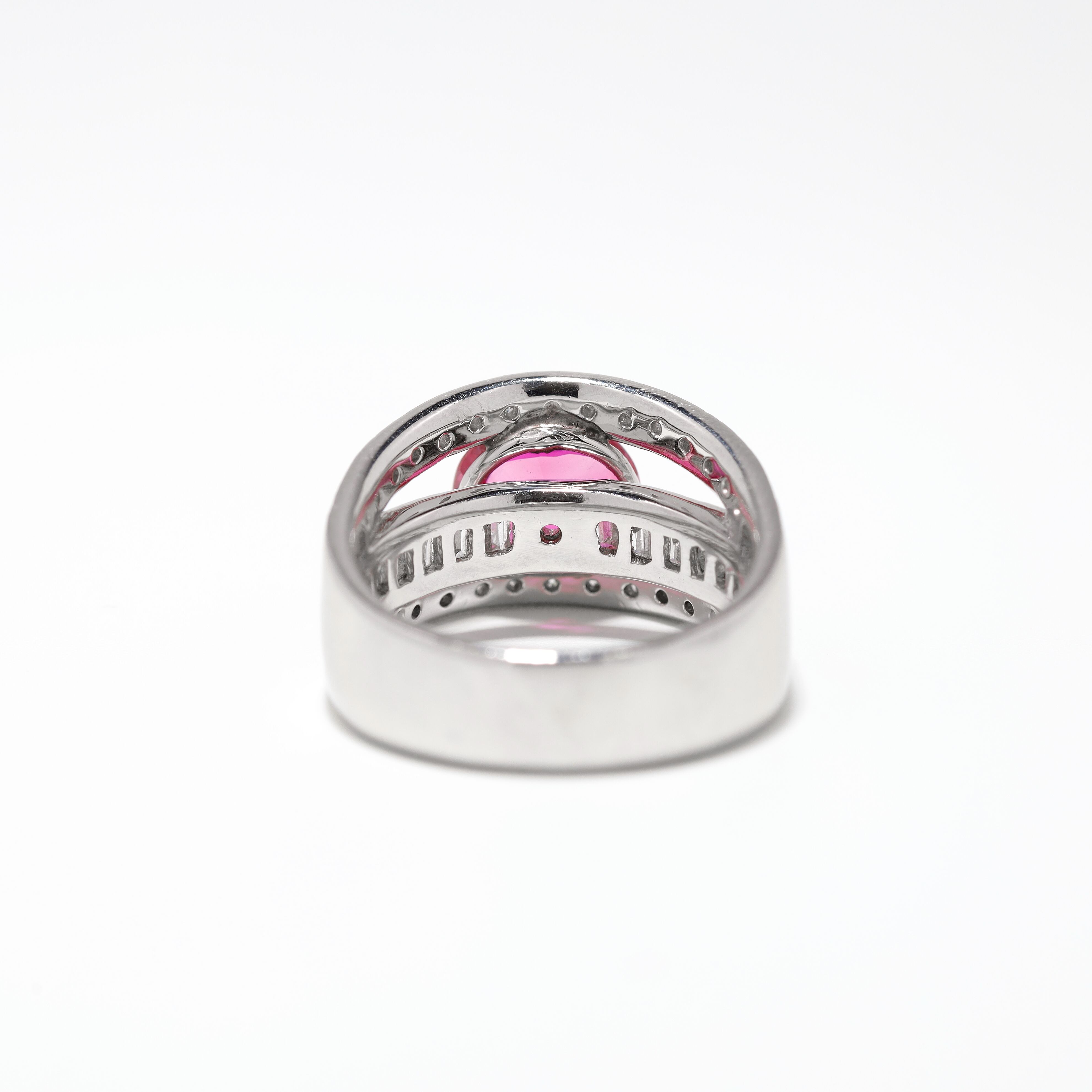 ビルマ産 パープリッシュレッド ルビー リング pt900 / 2.080ct / DA