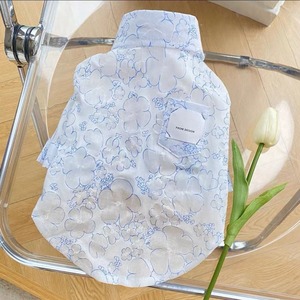 【PET】2色展開爽やかな軽い素材の花柄シャツ