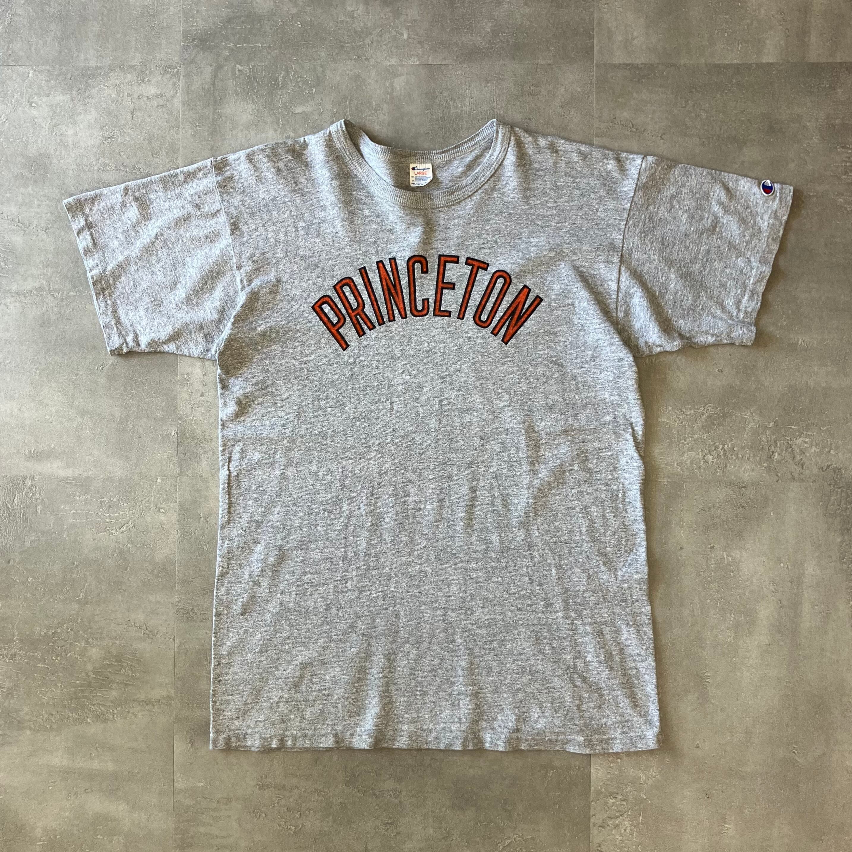 champion チャンピオン 80s トリコタグ princeton プリントTシャツ L No.2586