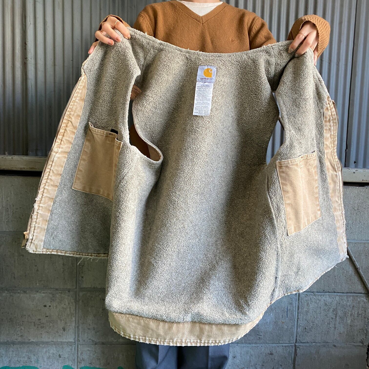 Carhartt カーハート ダック地 ワークベスト ボアライナー 裏ボア