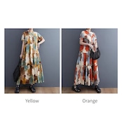 アート柄 ティアード ワンピース 30200