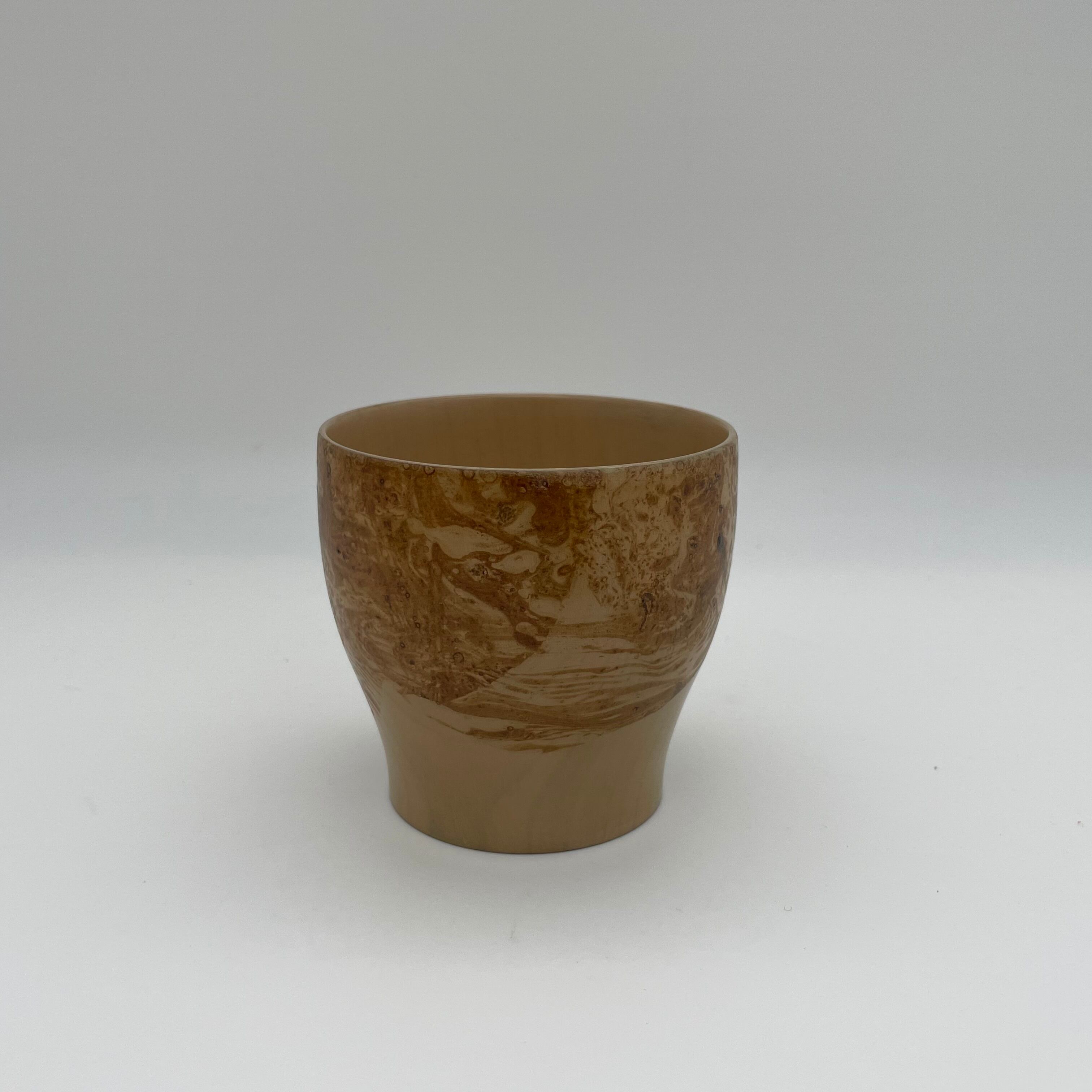 橅造墨流しカップ01 - Beech cup 01- | 木工家 太田志保