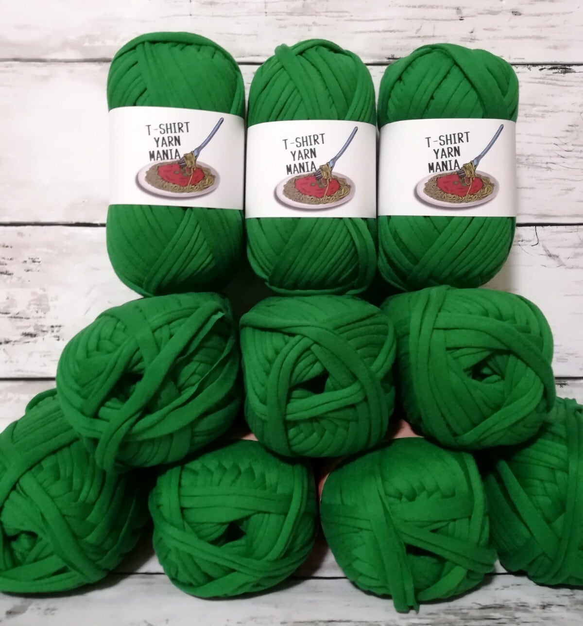 グリーン 緑色 1玉 30m Tシャツヤーン | T-SHIRT YARN MANIA ~Tシャツ