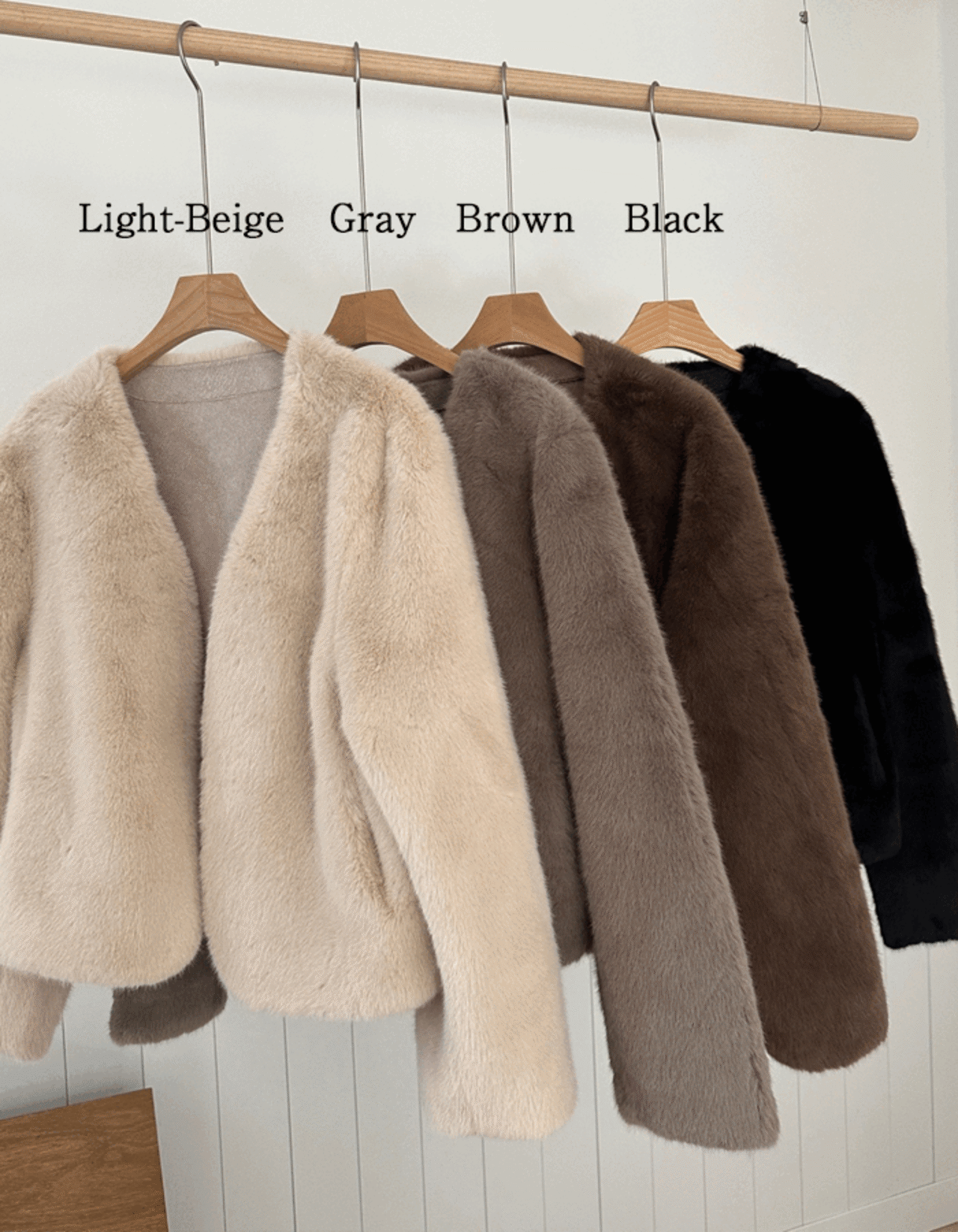 【SALE】Soft-Fur Coat_Grayのみ