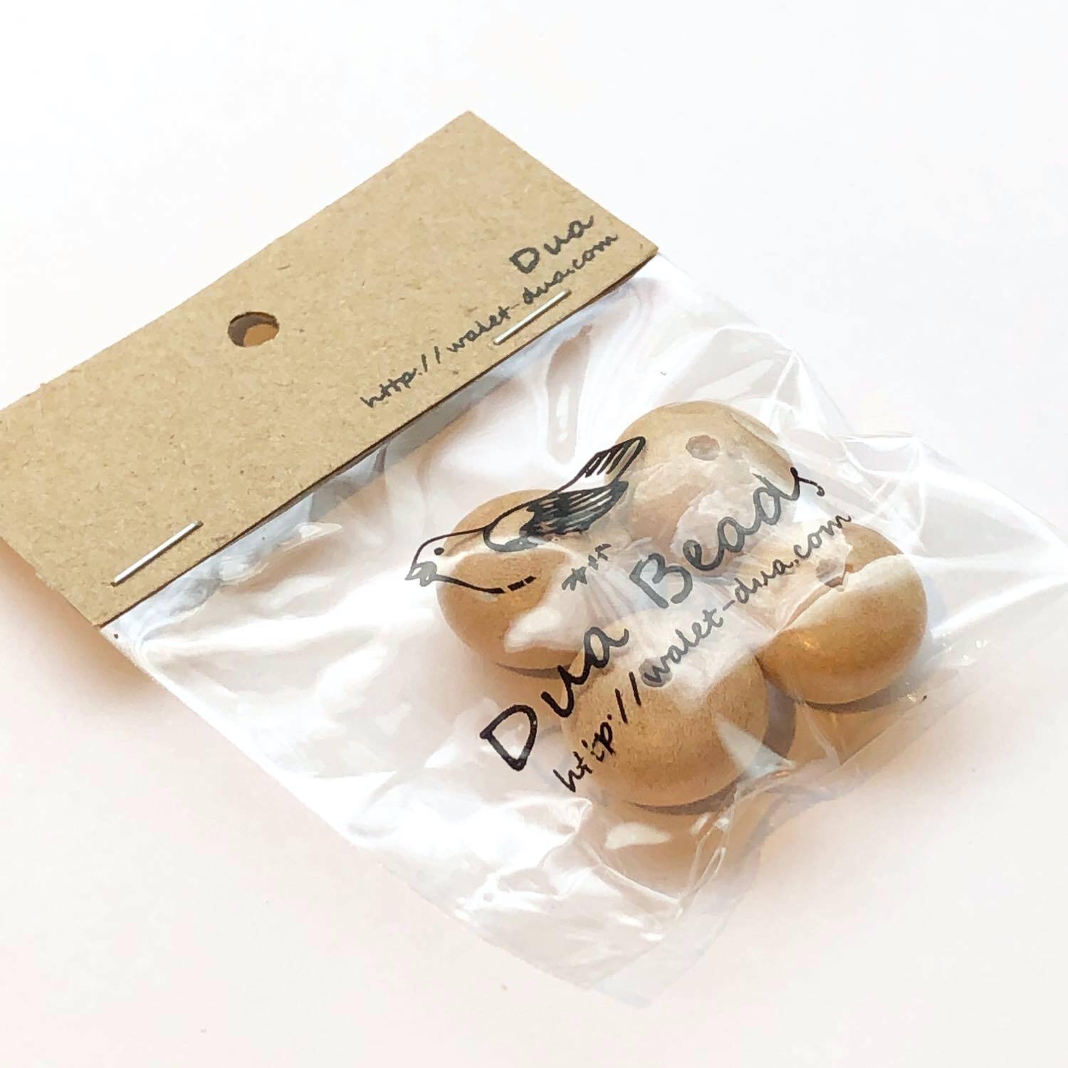 ドーナツ型ウッドビーズパック（4p） | Dua-アクセサリーパーツショップ