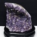 1.9Kg アメジスト クラスター ウルグアイ産 アメジスト 原石 amethyst 台座付属 カルサイト付き 花型 一点物 182-7087
