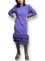 Frills design knit dress