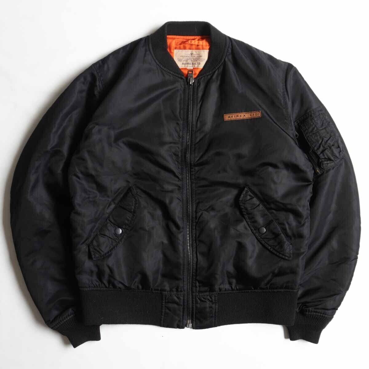 AVIREX MA-1 フライトジャケット ブラック Disney Collection》FLIGHT