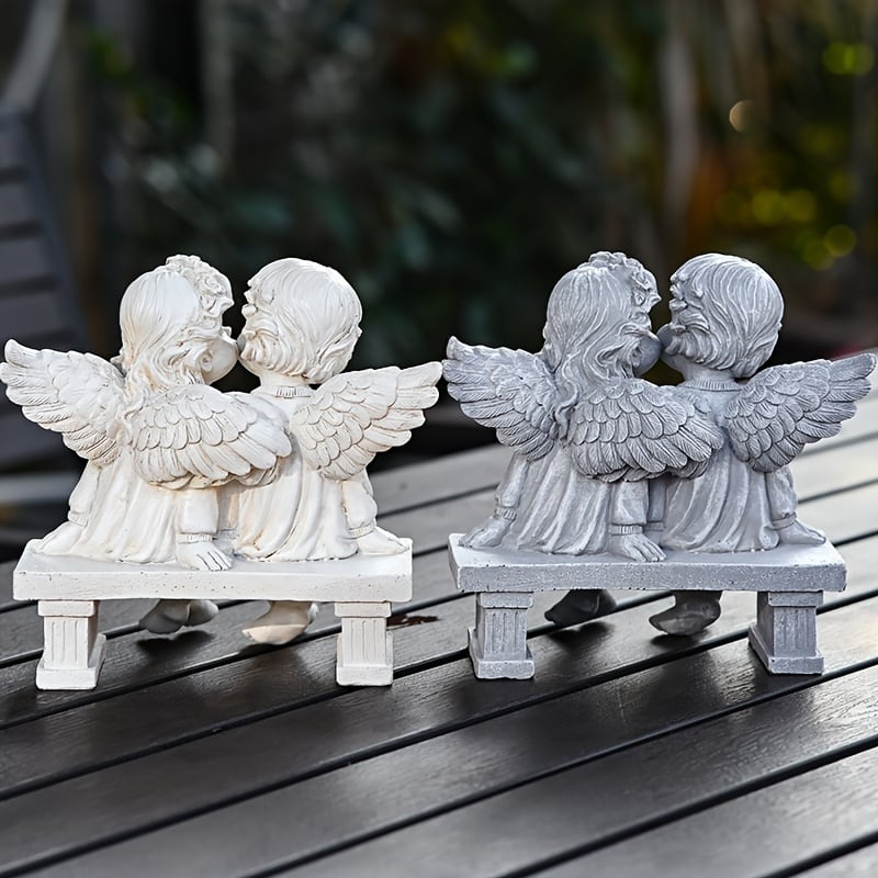 吊り下げ オブジェ ガーデンオーナメント ブランコに乗っている天使